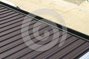 Metal sheet roof, Corrugated metal texture surface