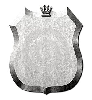 Metal Shield of Crown Sign