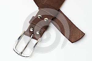 Metal shiny leather belt waistband