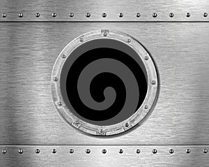 Metal ship porthole