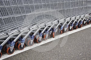 Metal shopping carts