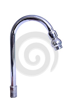 metal shower sink faucet shower bathroom part water pipe isolated on white background