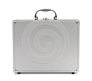Metal silver briefcase