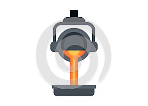 Metal smelter. Simple flat illustration.