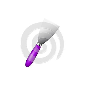 Metal spatula with purple handle