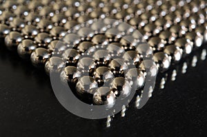 Metal spheres closeup