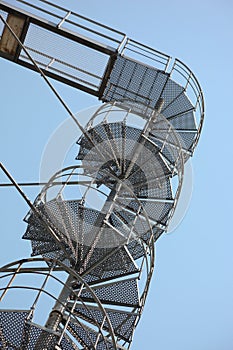 Metal spiral stairs