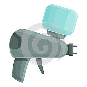 Metal sprayer icon cartoon vector. Air spray gun
