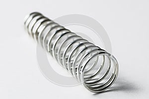 Metal spring isolated on white background