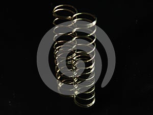 Metal spring round helical spiral reflection elastic photo