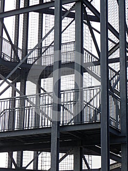 Metal stairs tower shape
