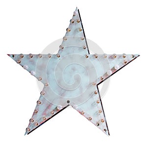 Metal star with lamps