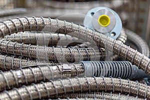Metal steam hose in a chemical plant