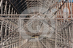Metal steel construction frame engineering lines geometry