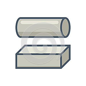 Metal or steel product vector icon design. 64x64 pixel perfect and editable stroke. photo