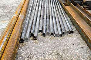 Metal in stock, pipes, sheet metal, channel and beams