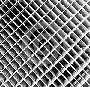 A metal street grate closeup