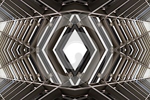 Metal structure similar to spaceship interior