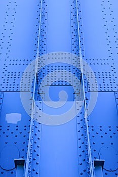 Metal structure of suspension bridge tower