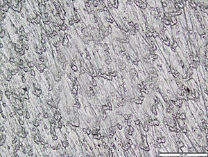 Metal surface under the microscope.