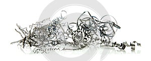 Metal Swarf on white