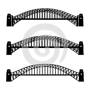 Metal Sydney Harbour bridge black symbol