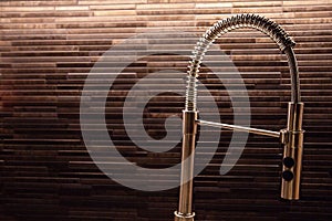 Metal tap in the kitchen