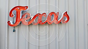 Metal Texas Wall Word to Hang and light up