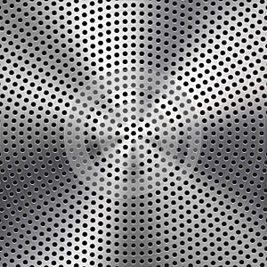 Metal Texture with Circle Perforated Background