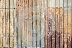 Metal texture with corrugated and rust