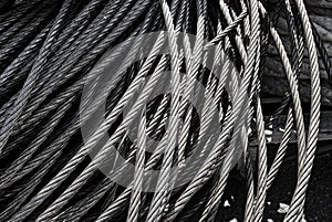 Metal texture patters of steel cable metal cords in industry and bonding concept