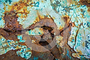 Metal texture rust, holey photo