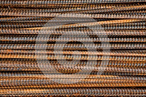 Metal texture of rusty rebars
