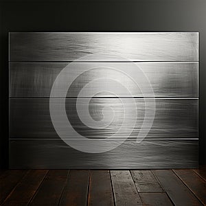 Metal texture, steel silver background - AI generated image