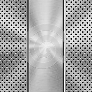 Metal Textured Technology Perforated Background