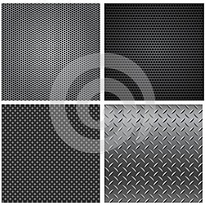 Metal Textures Seamless Patterns