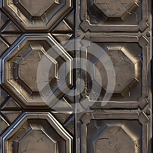 Metal Tile Wall Repeating Pattern Texture