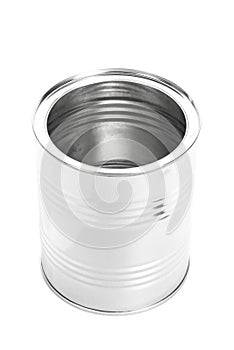 Metal Tin Can, Canned Food, isolated on white background