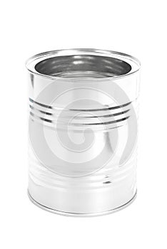 Metal Tin Can, Canned Food, isolated on white background