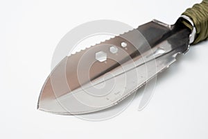 Metal tourist shovel, multitool with a comfortable handle