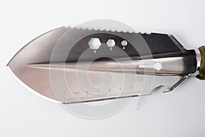 Metal tourist shovel, multitool with a comfortable handle