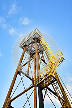 Metal tower close-up