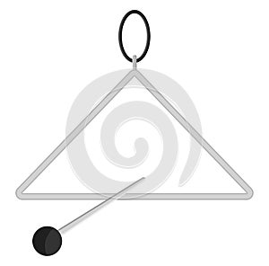 Metal triangle instrument, icon