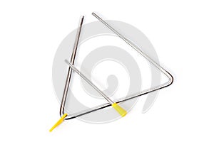 Metal triangle, percussion musical instrument, easy to use for orchestras and ensembles photo