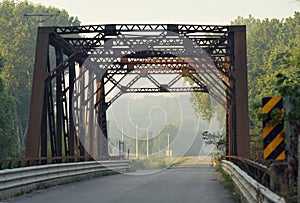 Metal Trusses Bridge on Madison County road