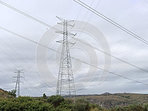 Metal turret to transport large rugged electrical power photo