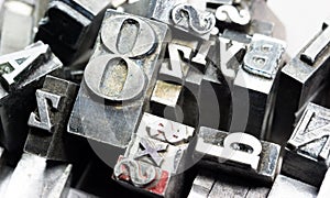 Metal Type Printing Press Typeset Typography Text