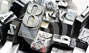 Metal Type Printing Press Typeset Typography Text photo