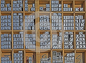 Metal Typesetting Letters