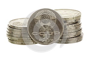 Metal USSR rubles